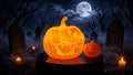 Halloween Skull Pumpkin Jack-o'-Lantern – Light Up 3D Printed Decoration