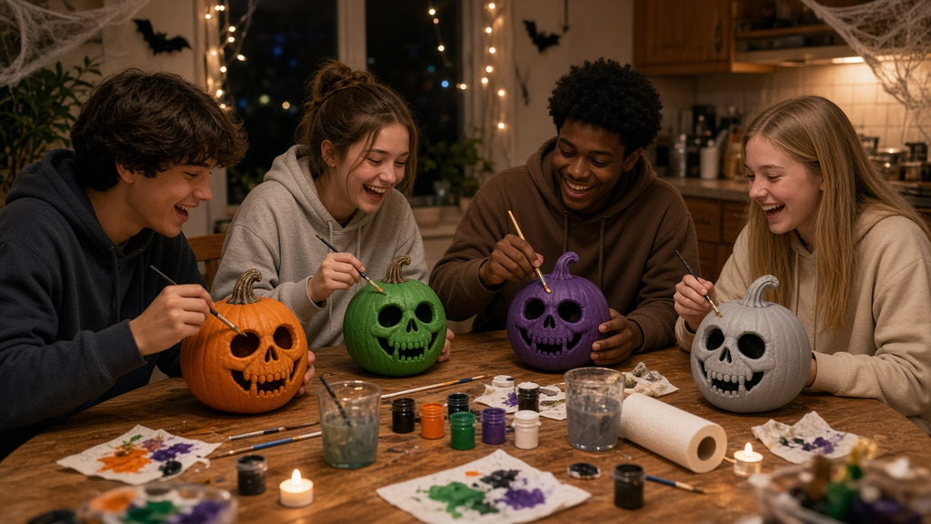 Halloween Skull Pumpkin Jack-o'-Lantern – Light Up 3D Printed Decoration