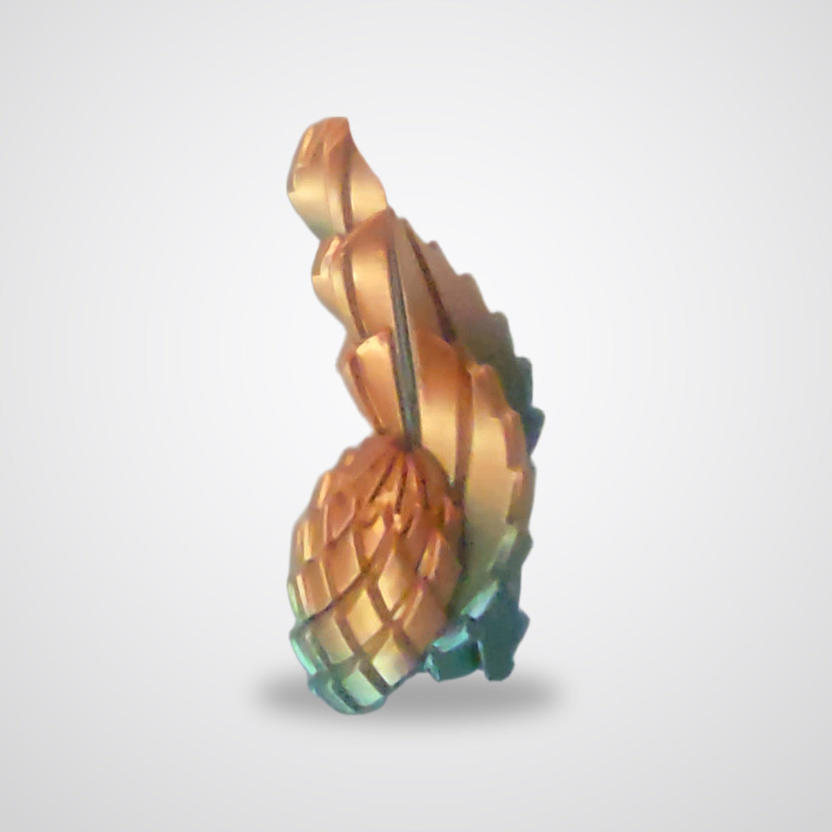 Articulated Dragon Egg – Silk Gold to Teal, 65 mm